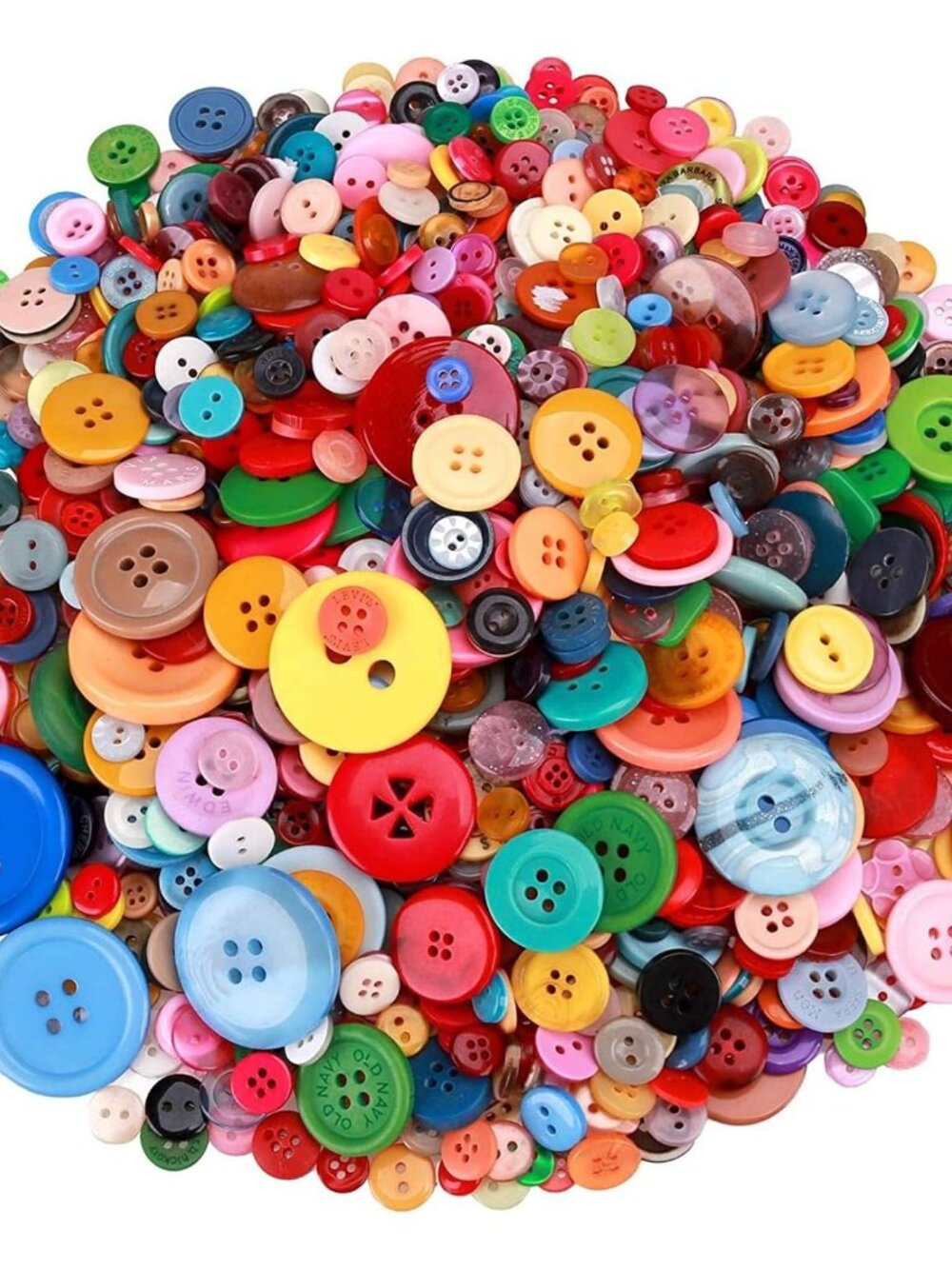 1500 pcs Round Resin Buttons for Crafts DIY Sewing Ornaments
